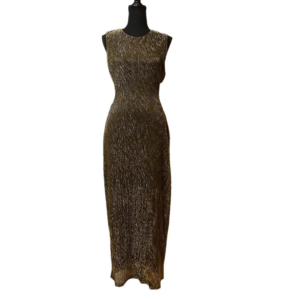 MINKPINK Gold Midi Dress - Picture 4 of 12